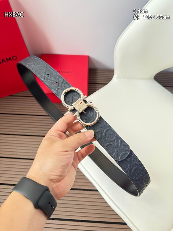 Ferragamo belt 34mmX105-125cm 8L19